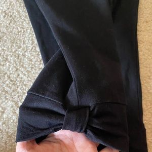 Torrid black crop leggings with bow on side